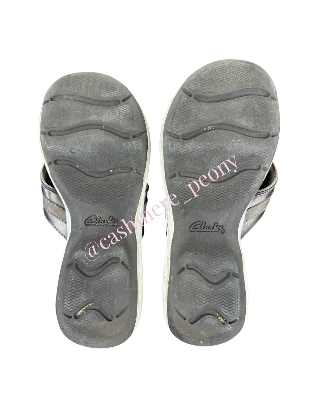 Clarks Seymour Taupe Flip Flop Sandals Womens Size 8 - Picture 5 of 8